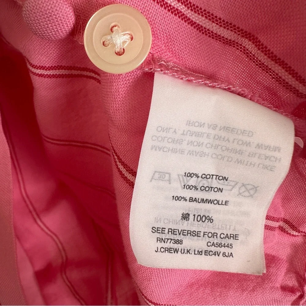 Madewell Pink‎ Cecilia Stripe Cotton Wrap Top Romantic Preppy Small